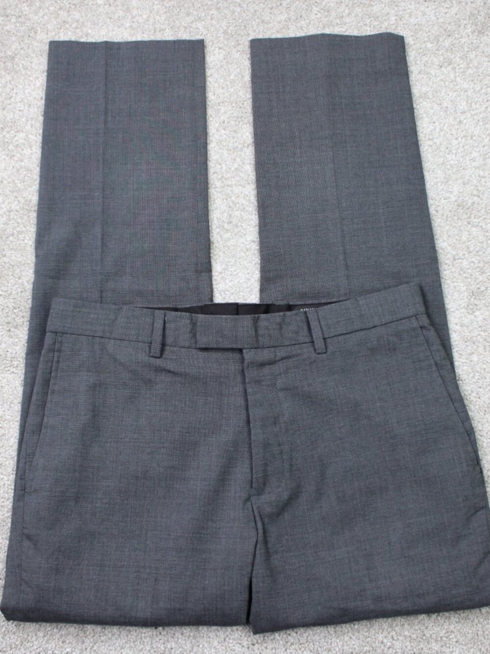 Banana Republic Pants Men 32x32 Charcoal Gray Marzotto Wool Slim Fit Performance - Picture 1 of 13